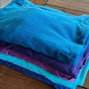 Men's Blue and Purple Short Sleeve Tees